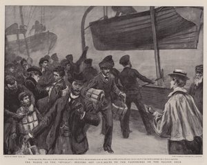 The Wreck of the Stella, serverer livbelter til passasjerene på salongdekket